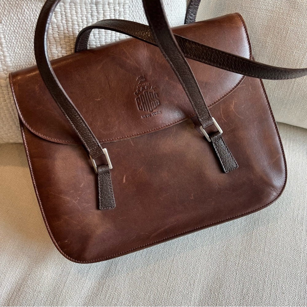 Elegant Brown Leather Shoulder Bag